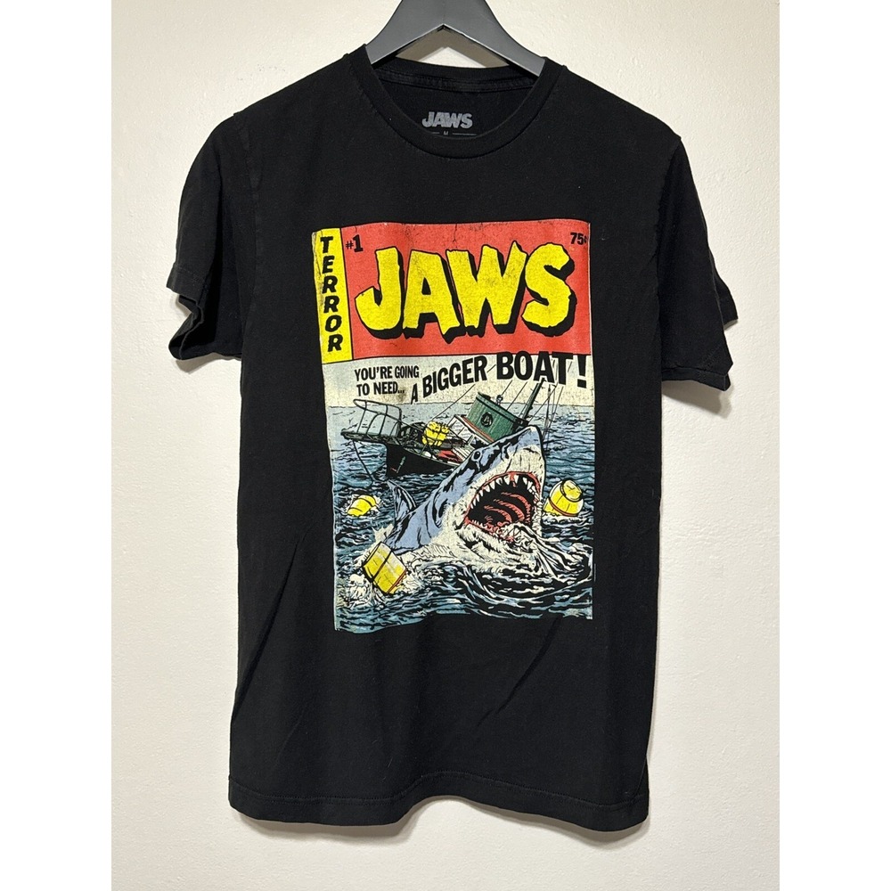 Jaws Bigger Boat Shark T Shirt Amity Island Horror Movie Tee M